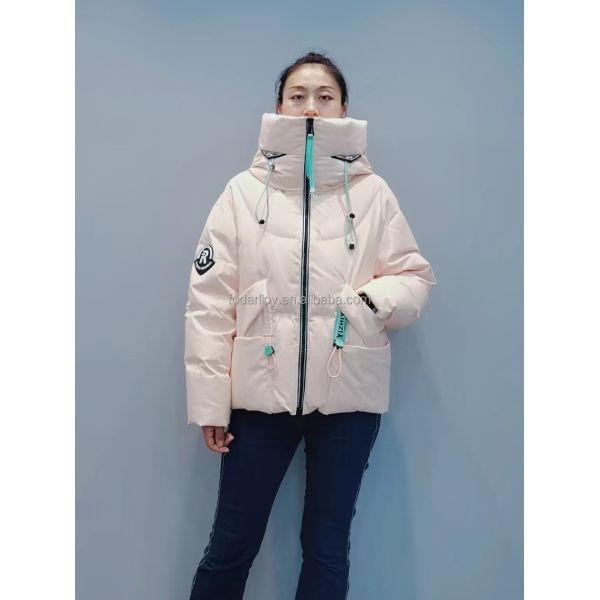 FODARLLOY F22531 Beige Ladies Warm Hooded Cotton-padded Clothes Women Slim Long Winter Jackets Women Coats