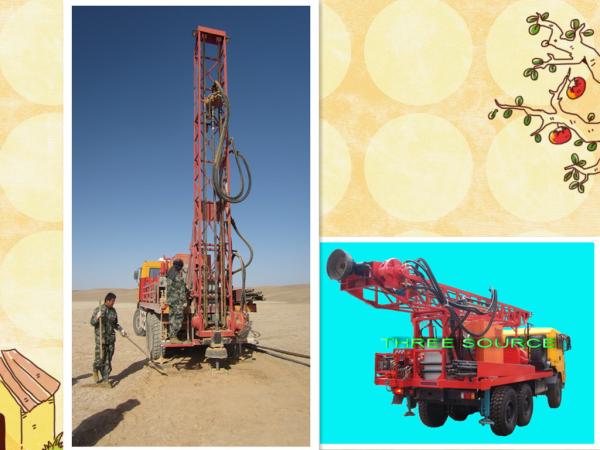 Truck mounted drilling rig in desert TST-150