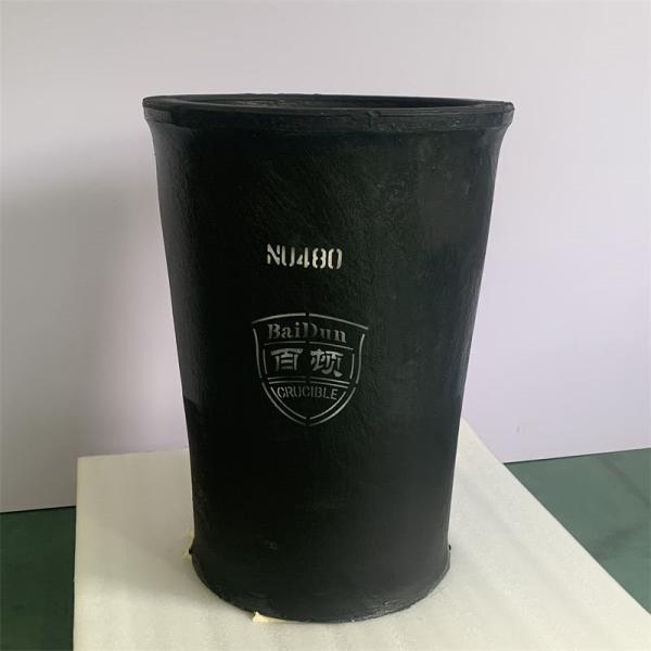 High Temperature Cylindrical Crucible Chemical Resistant Black Large Graphite Crucible
