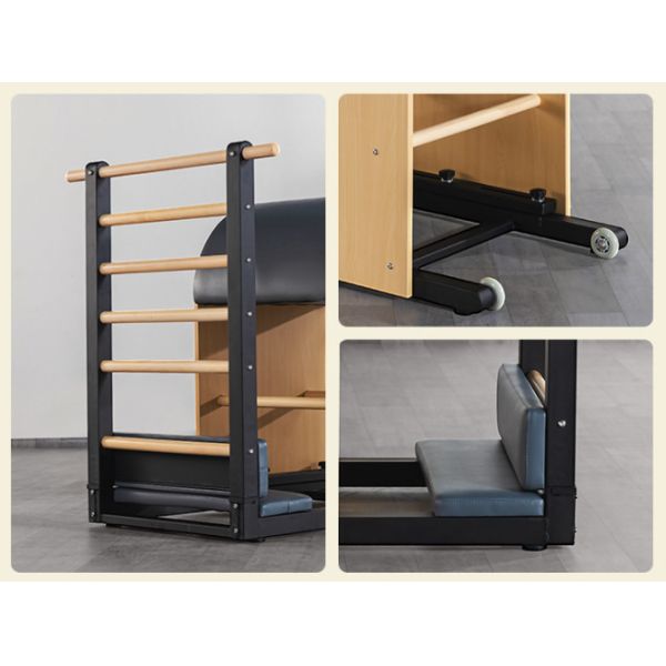 Yoga Gym Pilates Iron Ladder Bucket Maple Oak Ladder Bucket Home Commercial Multi Functional Shaping