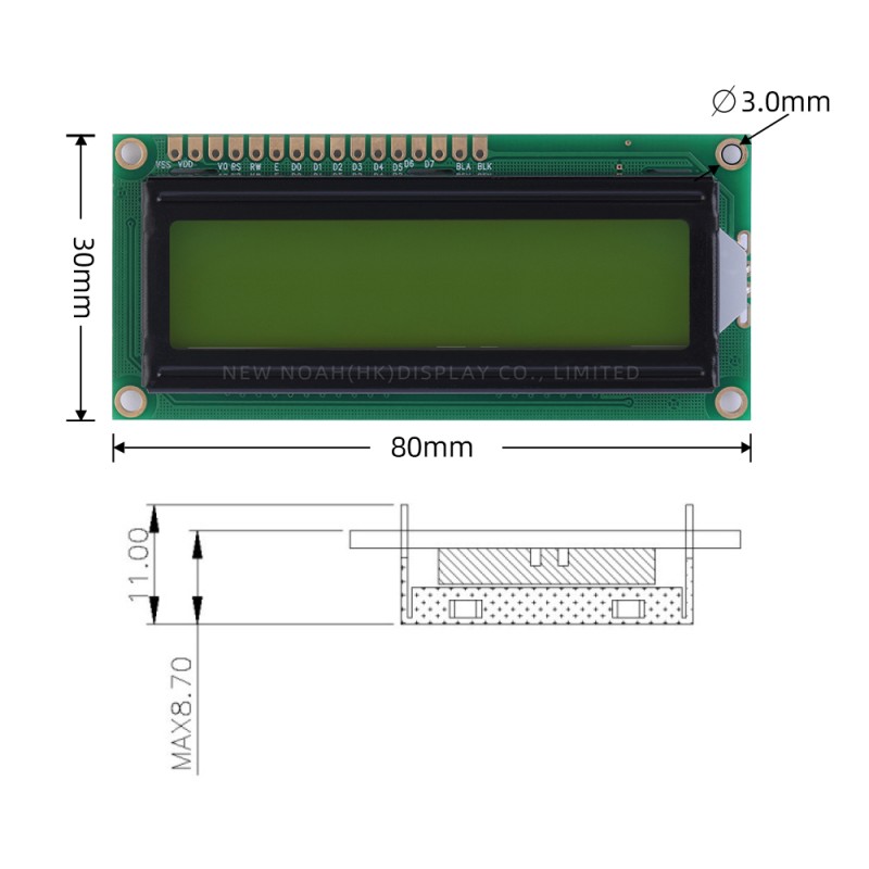 Russian Yellow Green Film 1602W Multiple Word Libraries Interface ST7066U Liquid Crystal Display