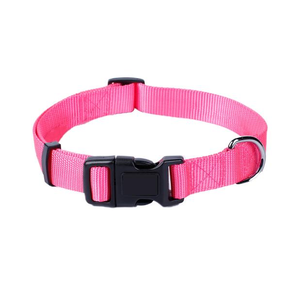 Woven Logo Harness Leash Set Nylon Soft Pet Dog Collar Multiple Colour