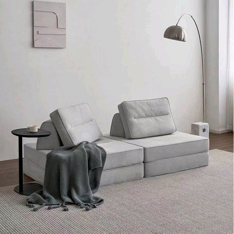 Modern Home Furniture Vacuum Packing Sofa Small Tofu Block Module Fabric Foldable Couch Compressed Sofa for Living Room