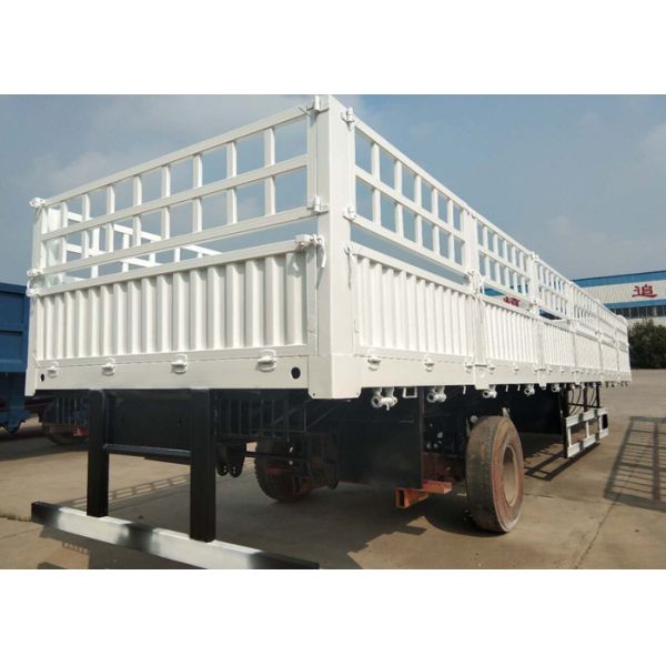 De Dropside camión de remolque de alta velocidad semi para los árboles logísticos de la industria 3