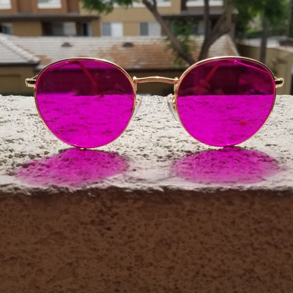 Стекла Солнца терапией Ligth круга круглых ретро женщин людей солнечных очков винтажные небольшие