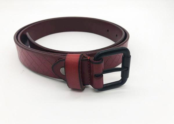 Embossed Pattern 32mm Cowhide Womens Wide Leather Belts