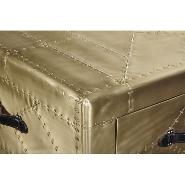 Amerian Antique Style Side Coffee Table Aluminium Sheet 4 Drawers For Home / Office