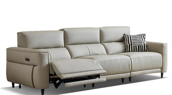 Italian Light Luxury Modern Electric Leather Sofa, Comfortable PU Leather Sofa,  288/300/320/340*95*88CM