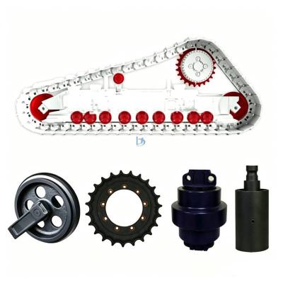 CATerpillar Excavator Undercarriage Parts Reinforced Rubber Track Chain Sprocket Idler Top Roller Bottom Roller