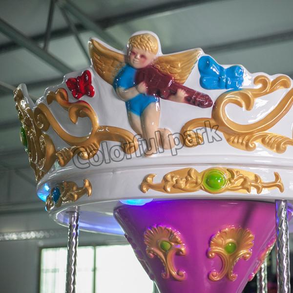 Alegres a fichas de Mini Carousel Horse Rides Backyard das crianças vão em volta dos passeios das crianças a fichas