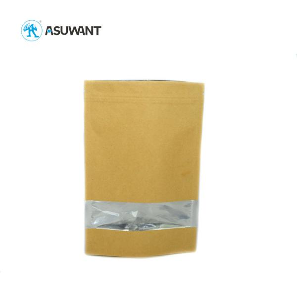 Child Resistant Kraft Zipper Pouch Recycled Brown