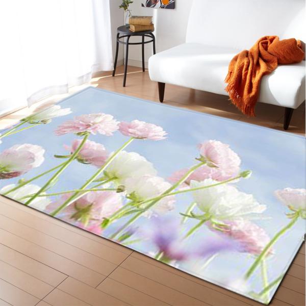 Non Skid 3D Printed Rugs 100*120cm Living Spaces Area Rugs