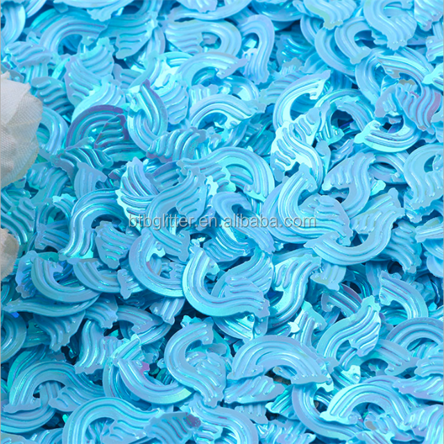 Sea Wave Sequined Fluorescent Pieces 18mm Glass Ball Stuffers and Ornaments Hand DIY Accessories