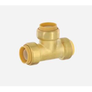 Raccord en T égal en laiton à emboîter pour tubes d'eau PEX