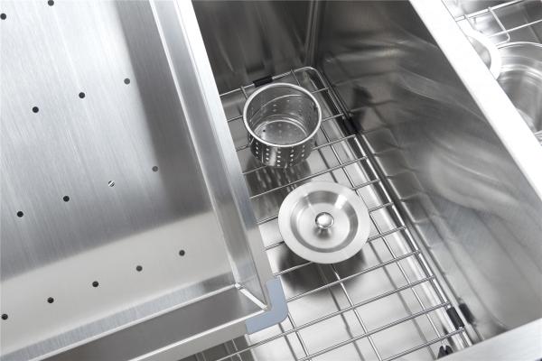 Stainless Steel 18 gauge countertop satin polish SS304 silver clor Handmade apron farmhouse thicker steel steel Sink