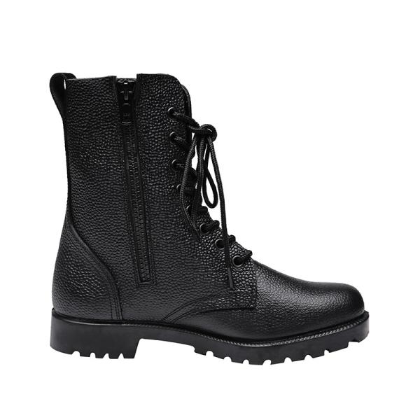 Oficial tático de couro gravado Police Duty Shoes das botas do combate da separação