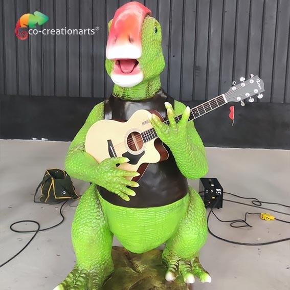 Vida exterior - os dinossauros Animatronic do tamanho unem 1,8 medidores de altura para o parque do dinossauro