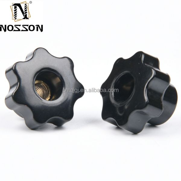 DIN Standard M5 M6 M8 Stainless Steel Plastic Bakelite Knob Three Headed Hand Tightening Nuts for Metric Measurement