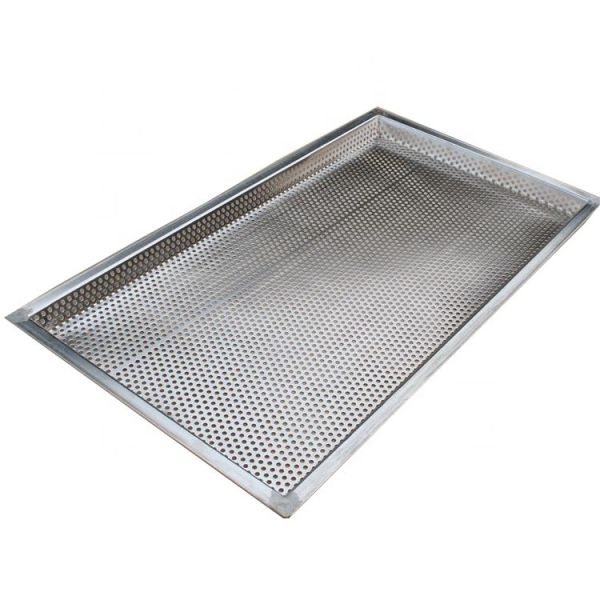 Custom Food Grade Wire Mesh Baking Tray Stainless Steel 304 316 Perforated