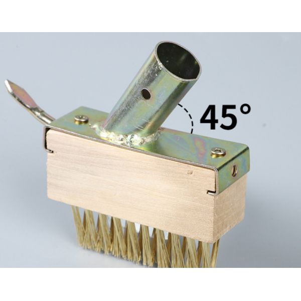 Steel Wire Weeding Brush With Special Hard Plated Copper Wire Brush Long Handle Solid Wood Garden Weeding Brush Floor Seam Brush