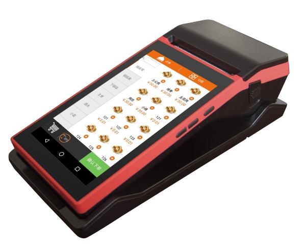 Ecrã sensível ao toque de 7 polegadas HD e sistema NFC POS para pagamentos inteligentes