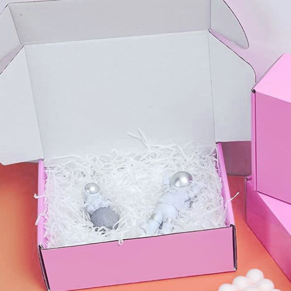 Wrapping Pink Corrugated Gift Box For Mailing Shipping Storage
