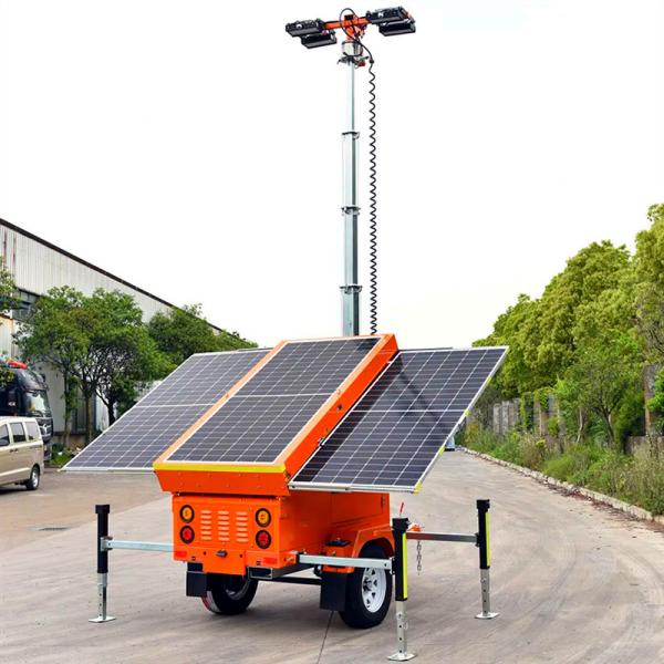 Adjustable Height Portable Light Tower Generator Site Solar Light Towers Environmentally Friendly