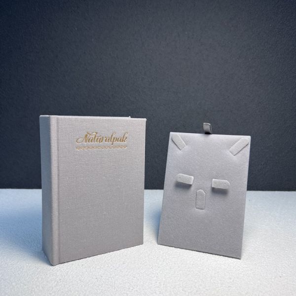 Square Corner Luxury Earring Gift Box Literature Style Foldable Magnetic Gift Box