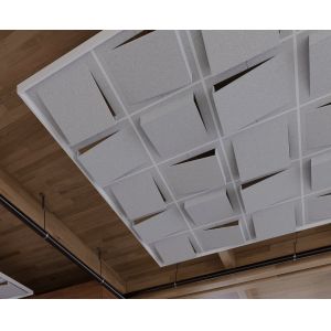 Flame Retardant Eco PET Acoustic Ceiling Panels Custom Colors B1 Fireproof
