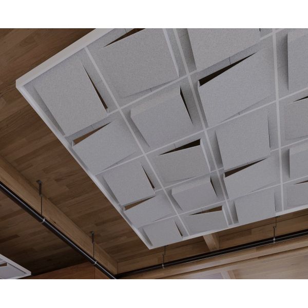 Flame Retardant Eco PET Acoustic Ceiling Panels Custom Colors B1 Fireproof