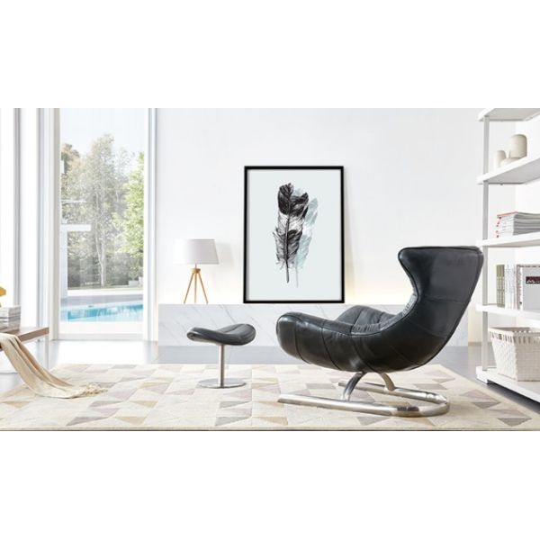 Leisure Modern Design Genuine Leather Hotel Chair Living room Single Seater Chair