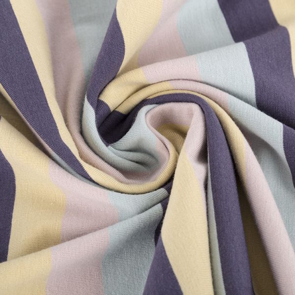 Natural And Skin-Friendly Durable And Reliable QualityStriped Knit Fabric For Casual Wear