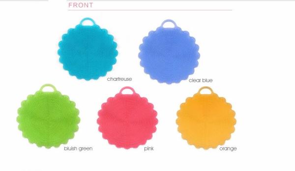 Kitchen Cleaning Silicone Mold Tools , Silicon Sponge Brush Dish Washing Sponge Scrubber