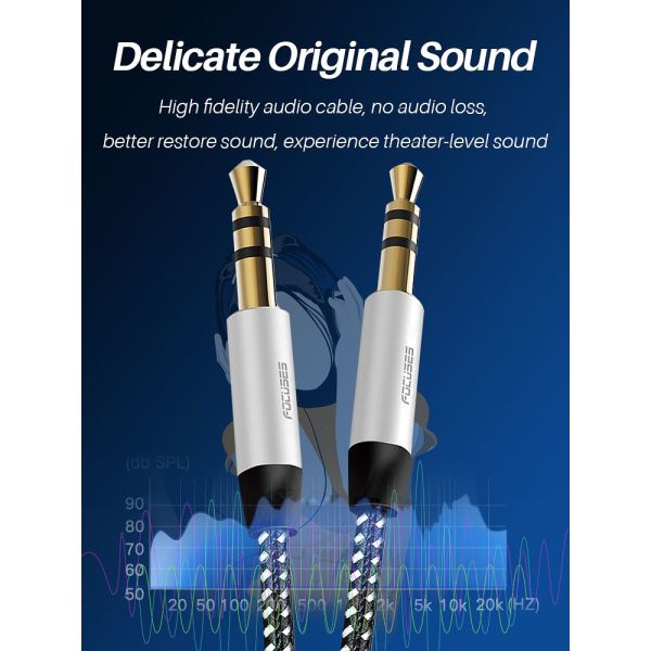 Focuses 3.5MM Stereo Aux Cable Male To Male Stereo Audio Cable