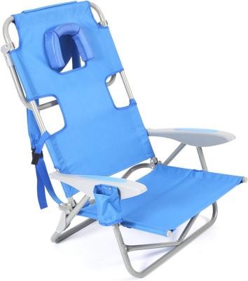 Portable Adjustable Folding Beach Chairs Outdoor Lawn Lounge Reclining Chair Recliners Pillows for Patio,Poolside