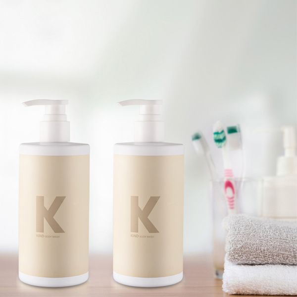 Пустые контейнеры для ухода за волосами Экологически чистые RPET PET пластиковые бутылки 400 мл