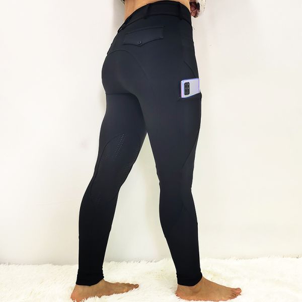 Knee Grip Horse Riding Leggings Four Way Stretch Women Equestrian Pants