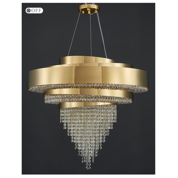 Modern led chandelier living room decoration home decor lights round large dining light(WH-CY-244)