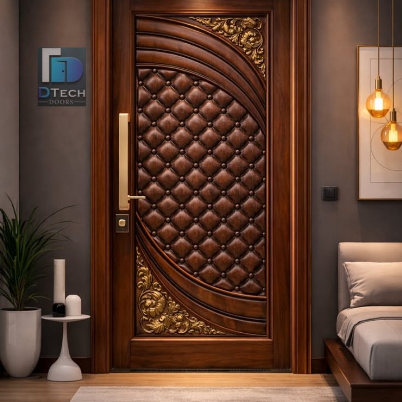 Traditional Carved Solid Wood Door for High End Residential Decoration as a Solid Wood Interior Door