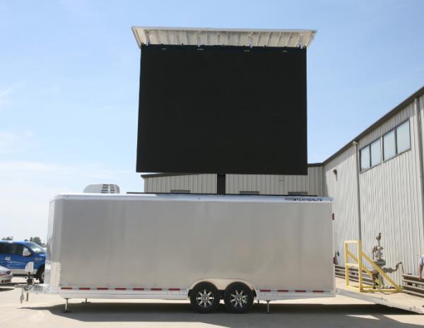 HD LED Advertising Trailer , Mobile Led Display Screen With Lifting System