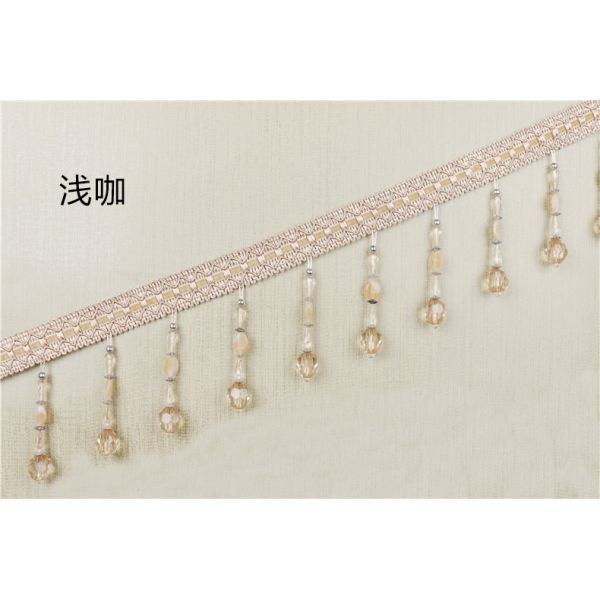 Handmade fashionable chain beads lace tassels fringes for curtain/sofa/pillow decoration