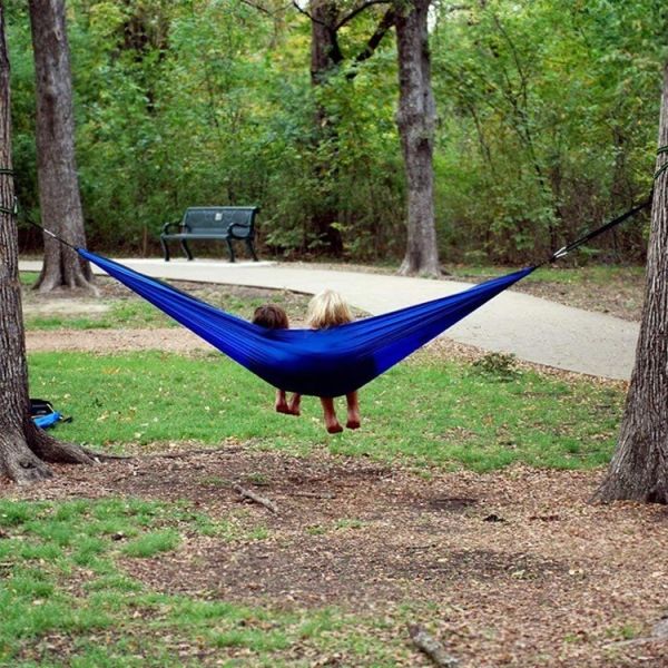 Weatherproof 70D Nylon L260cm Portable Camping Hammock