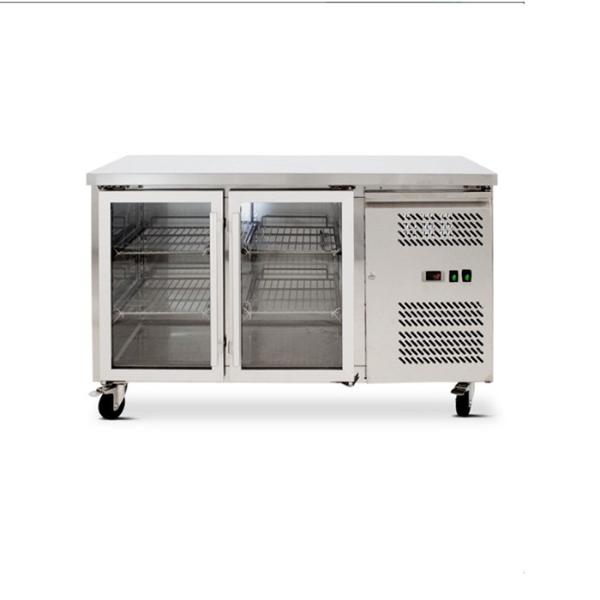 Stainless Steel Fan Cooling 2 Door Undercounter Chiller
