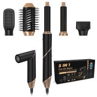 6 en 1 pinceau multi-fonctionnel à séchage par soufflage avec diffuseur et étui en cuir
