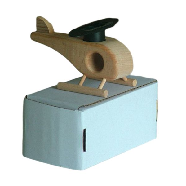 Juguetes educativos decorativos hechos a mano con energía solar, regalos promocionales, modelo de avión de madera