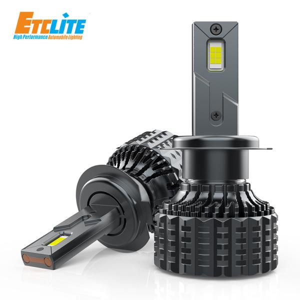 Super Bright Fan Cooled LED Headlights V20 H4 H7 3000K CCT 50W
