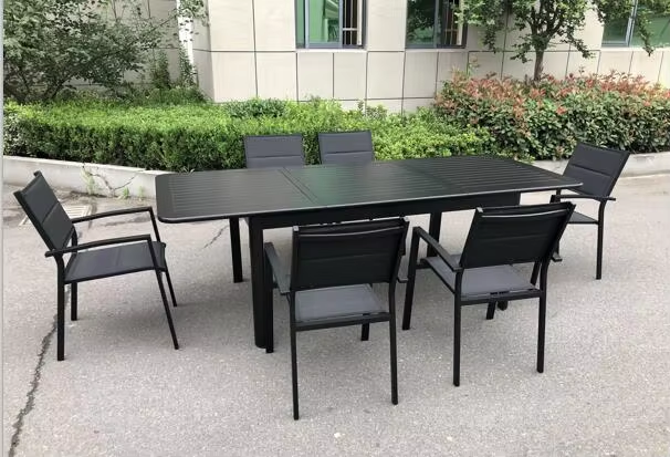 Modern Aluminum Cheap Extension Table and Chair for Garden Outside Chairs and Table