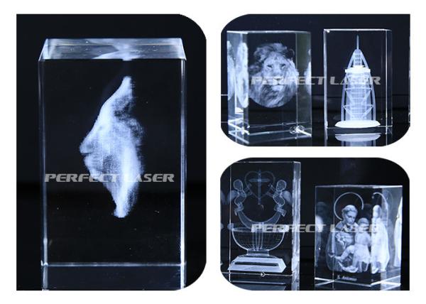 Máquina automática de gravação a laser de cristal de vidro 3D 25000h vida útil do semicondutor