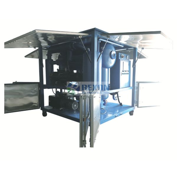Raining Proof Type Bipolar Vacuum Insulating Oil Purifier Machine 12000Liters/Hour