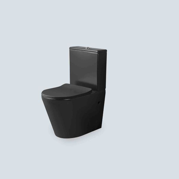 Black Bathroom Sanitary Wares Small Sanitary Ware Toilets 370x605x800mm Orin OR8308-B